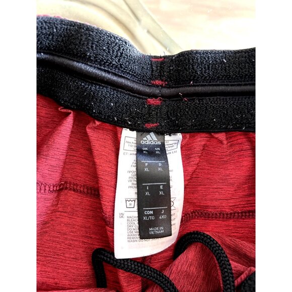 Adidas Mens Red Heathered Athletic Shorts Size XL - Picture 3 of 6